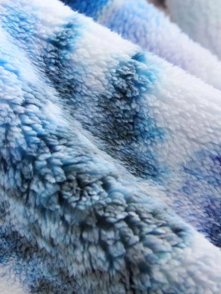 Berglandschaftsmotiv Pink - Bedrucktes Borg-Fleece-Oberteil