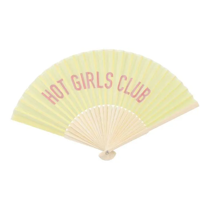 Fächer mit Spruch, Hot girls club