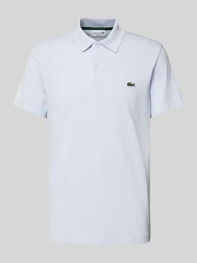 Poloshirt mit Label-Detail in hellblau