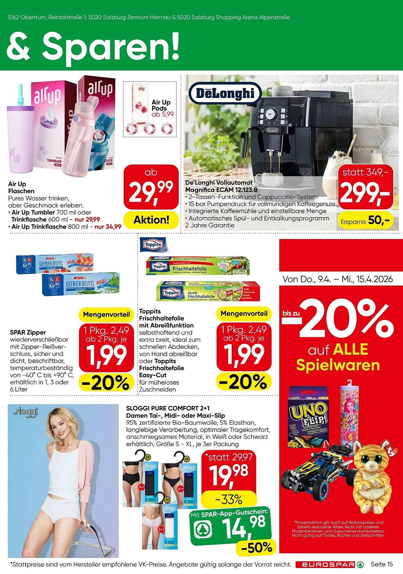 Eurospar Flugblatt von 9. April bis 22. April 2026 - Flugblätt seite  15