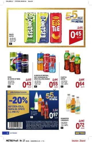 METRO Flugblatt - Profi von 6. August bis 19. August 2026 - Flugblätt seite  34