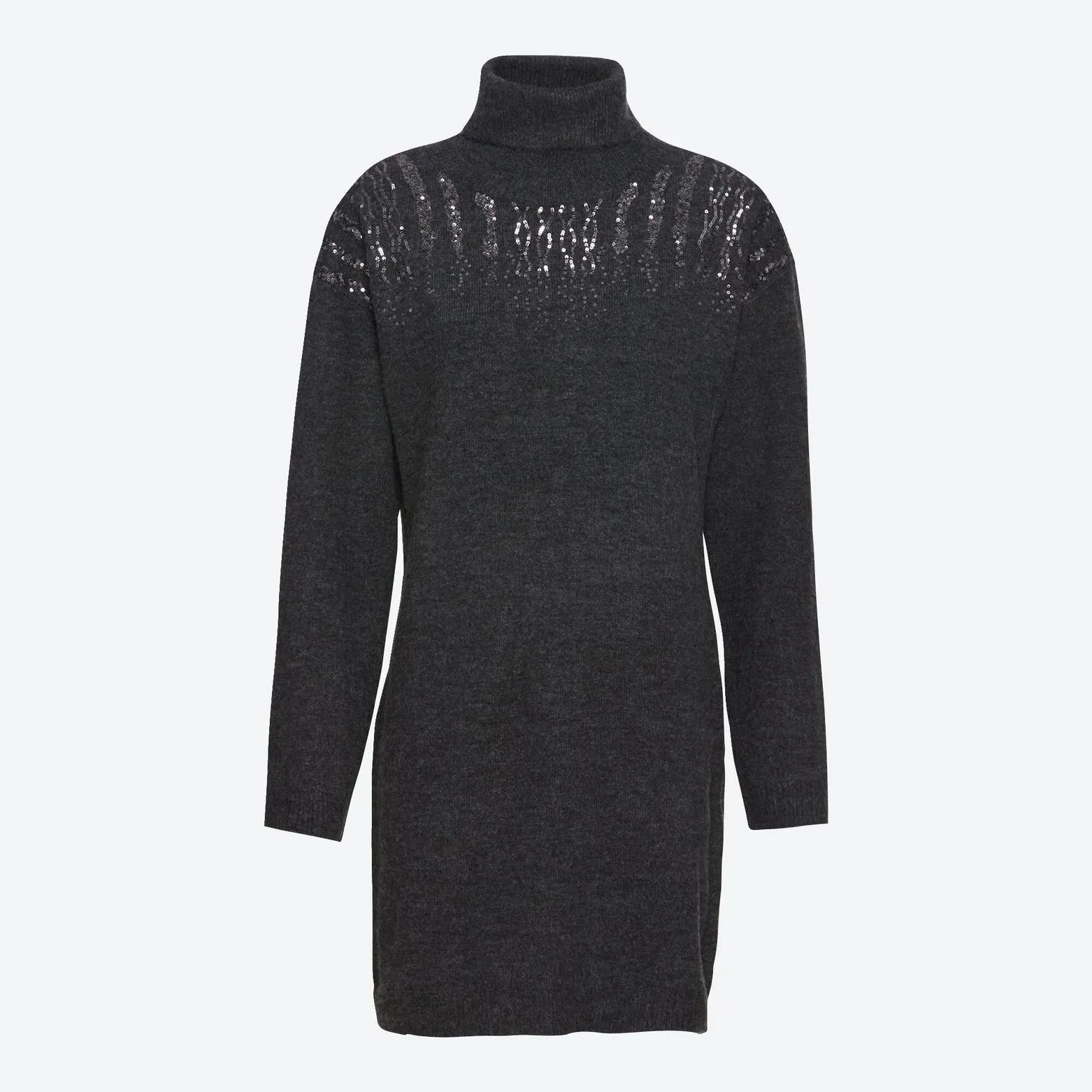 Damen-Strickkleid mit Rollkragen