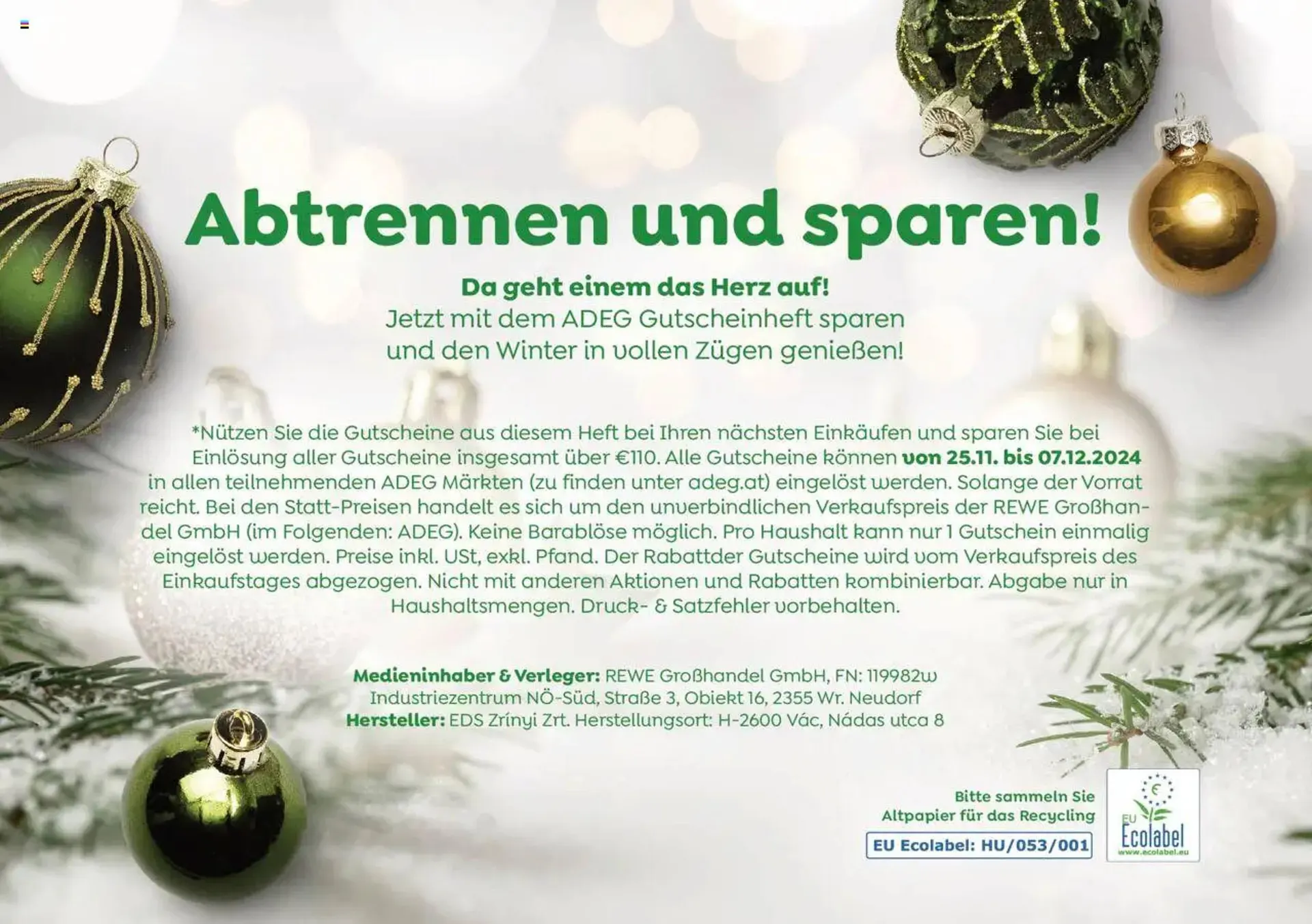 ADEG Flugblatt von 25. November bis 7. Dezember 2024 - Flugblätt seite  2