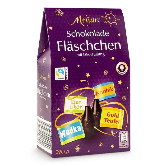 MONARC Schokofläschchen, Alkoholisch