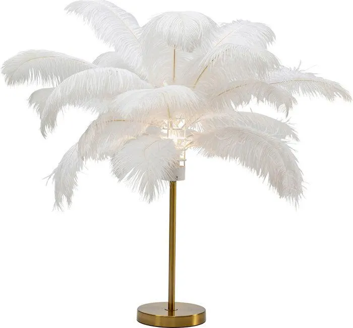 Tischleuchte Feather Palm Weiß 60cm