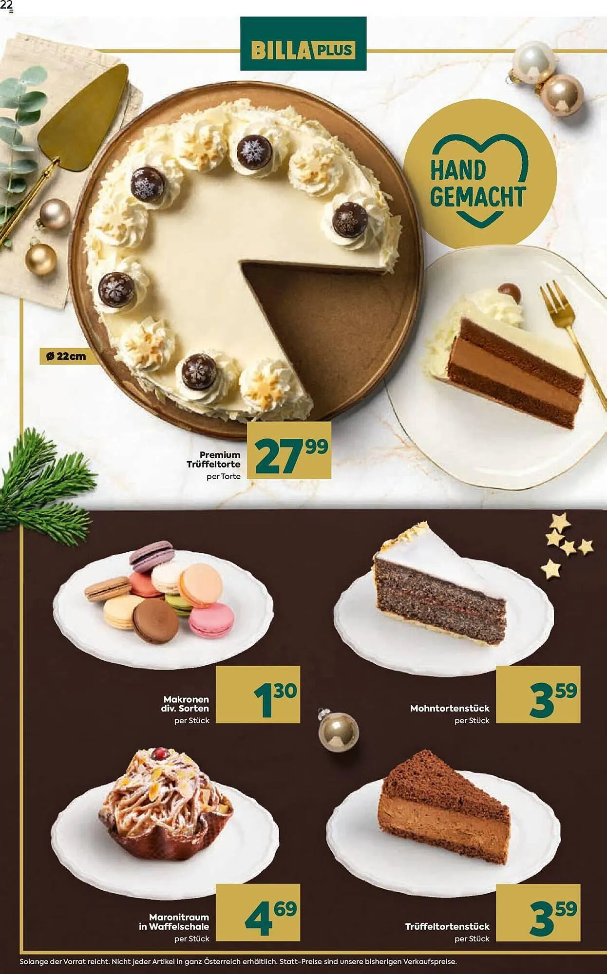 Billa Flugblatt von 30. November bis 23. Dezember 2023 - Flugblätt seite 22