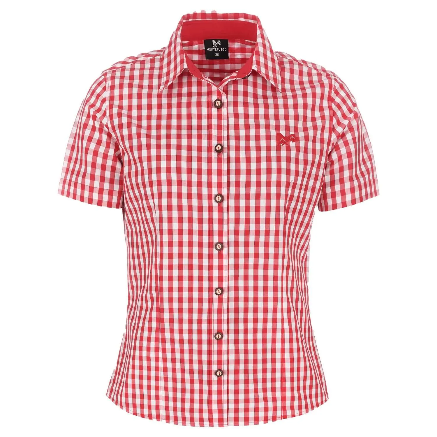 Damen Bluse "Betty", Rot-Kariert