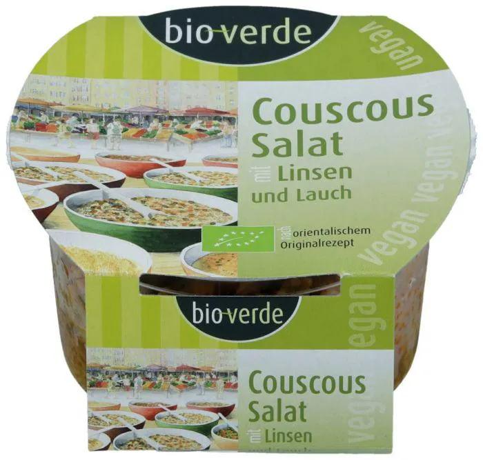 bio-verde Couscous Salat mit Linsen und Lauch 125g