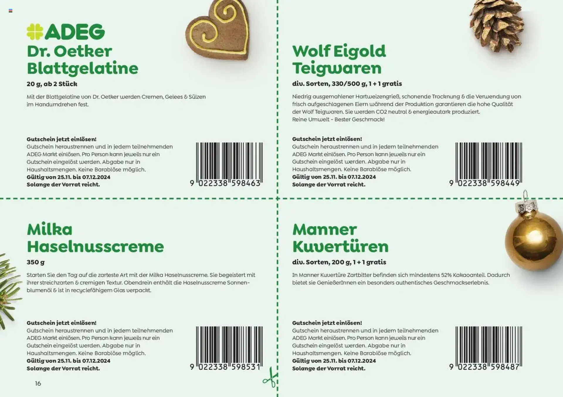 ADEG Flugblatt von 25. November bis 7. Dezember 2024 - Flugblätt seite 16