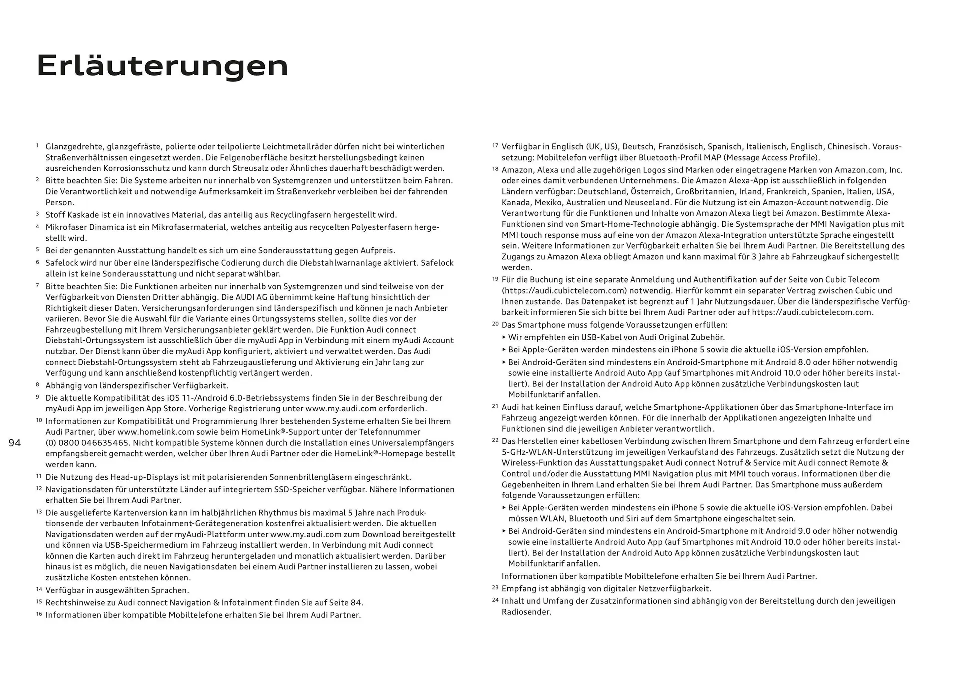 Audi Flugblatt von 20. November bis 22. Juli 2026 - Flugblätt seite  94