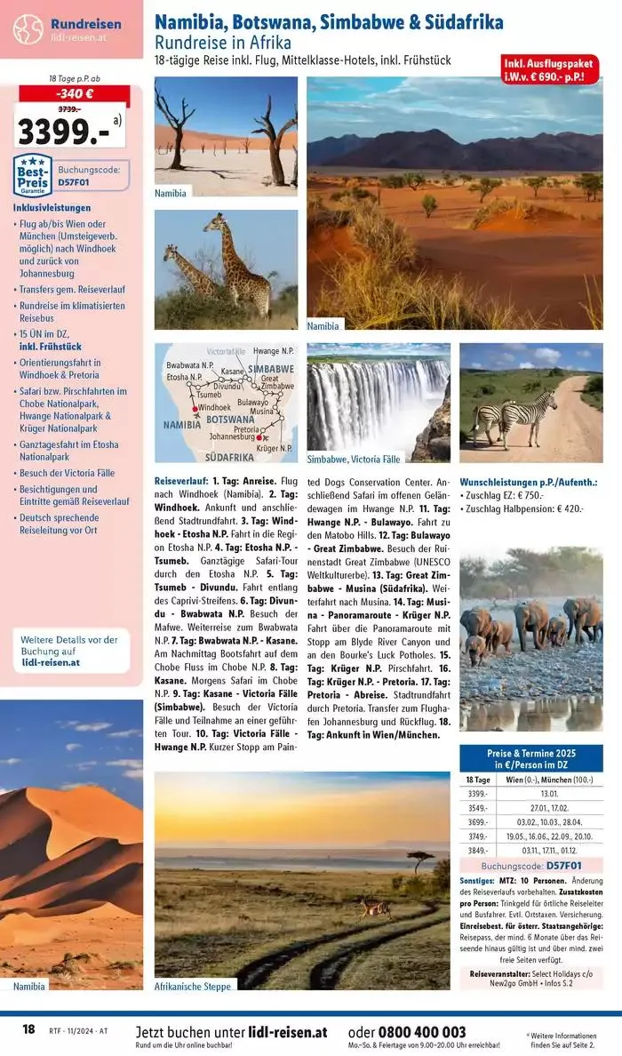 Aktuelle Reiseprospekte Themenprospekt November von 13. November bis 15. Dezember 2024 - Flugblätt seite 18