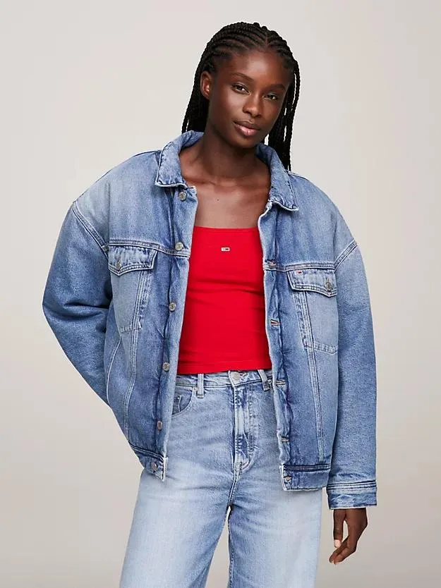 Daisy Oversized Padded Denim Jacket