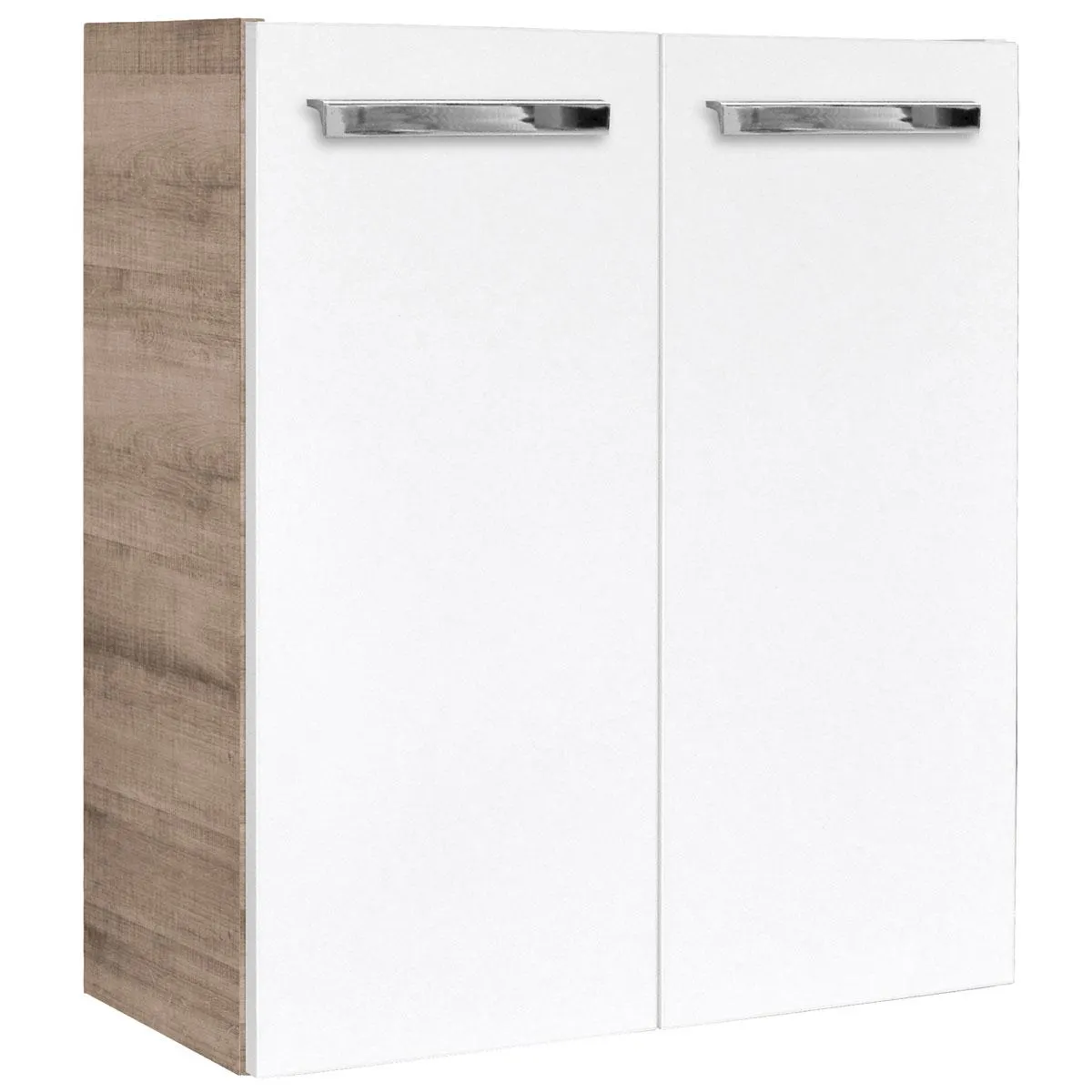 Fackelmann Gäste-WC Waschtischunterschrank SBC 520 x 600 x 243 mm Graueiche/Weiß