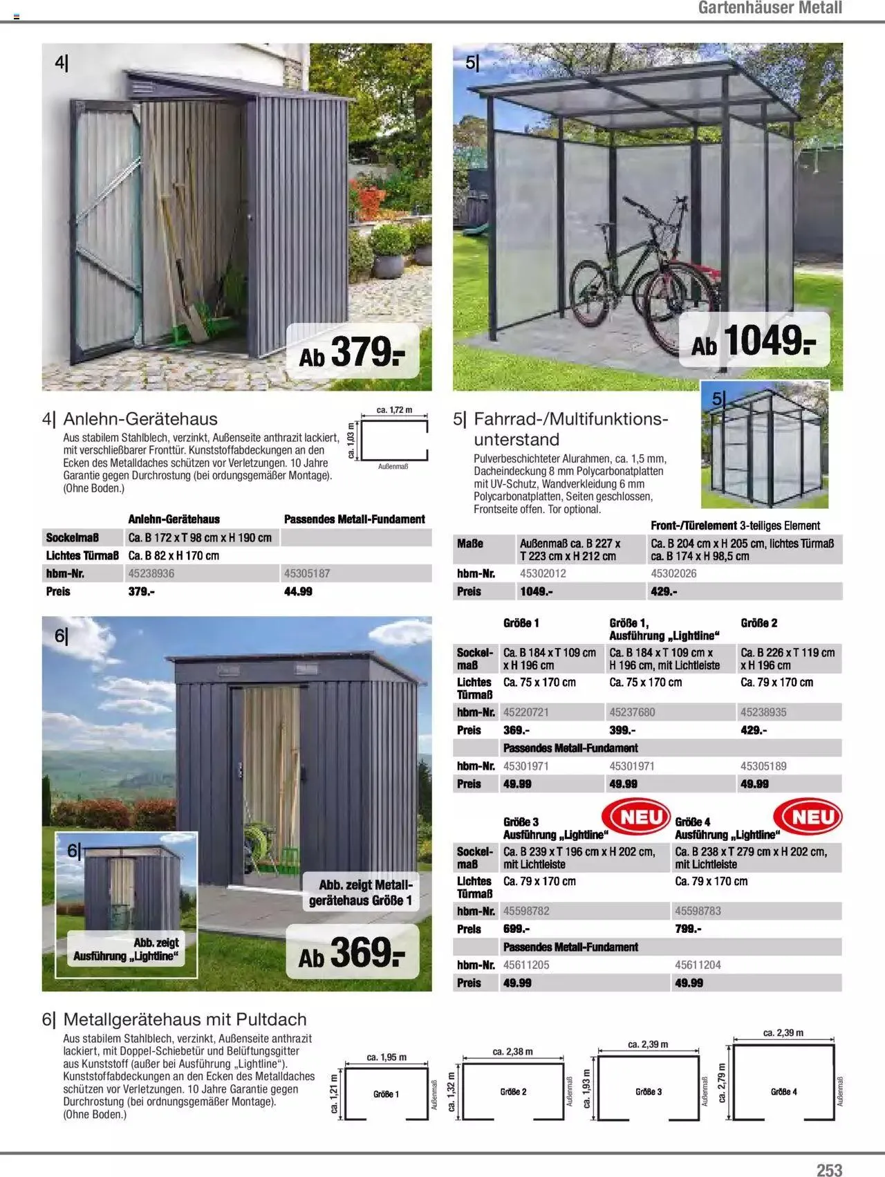 Hagebau Gartenjahr 2023 von 7. März bis 31. Dezember 2023 - Flugblätt seite  253