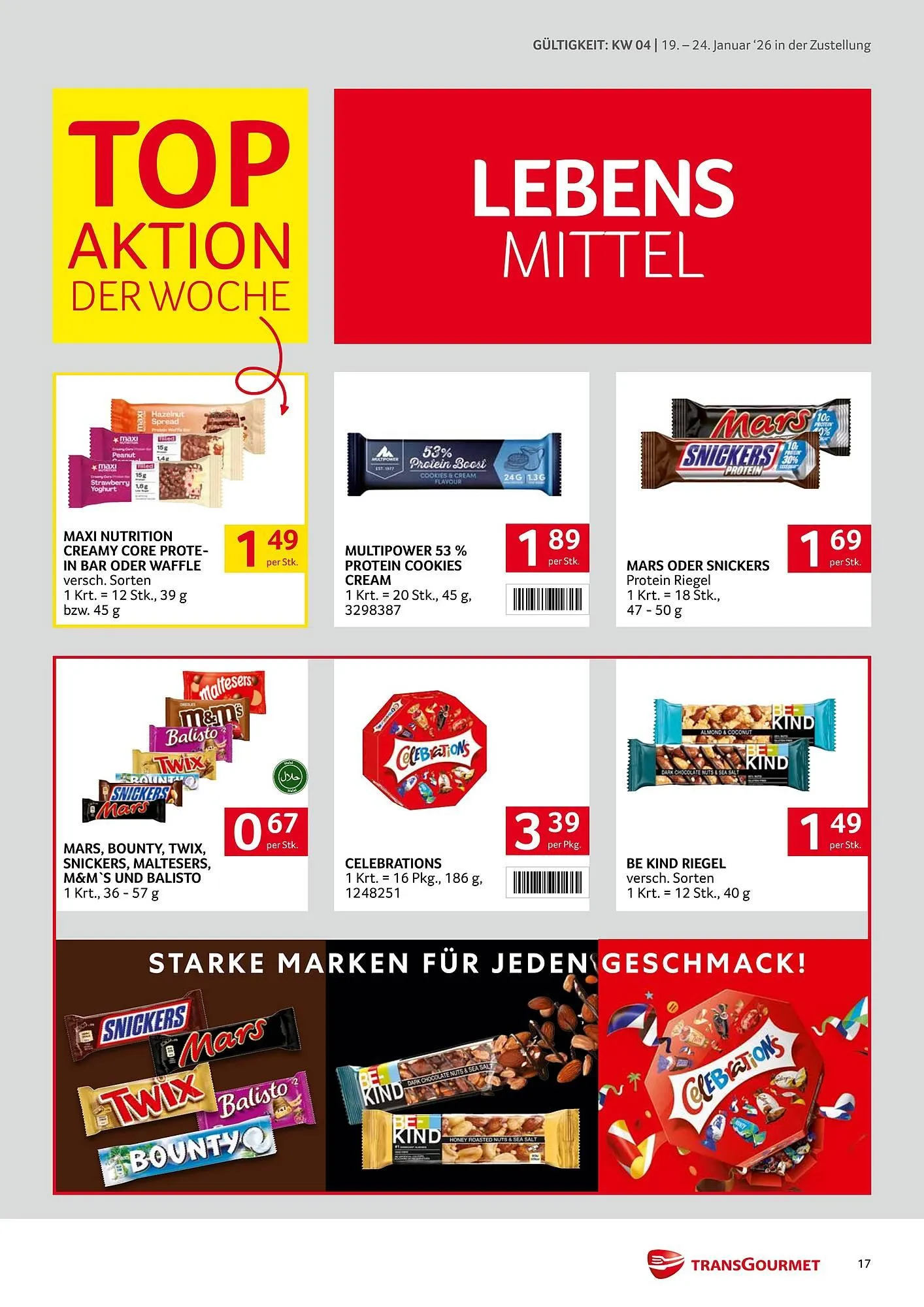 Transgourmet Flugblatt von 19. Jänner bis 24. Jänner 2026 - Flugblätt seite  17