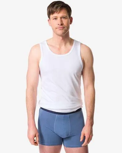 korte herenboxers - 3 stuks donkerblauw