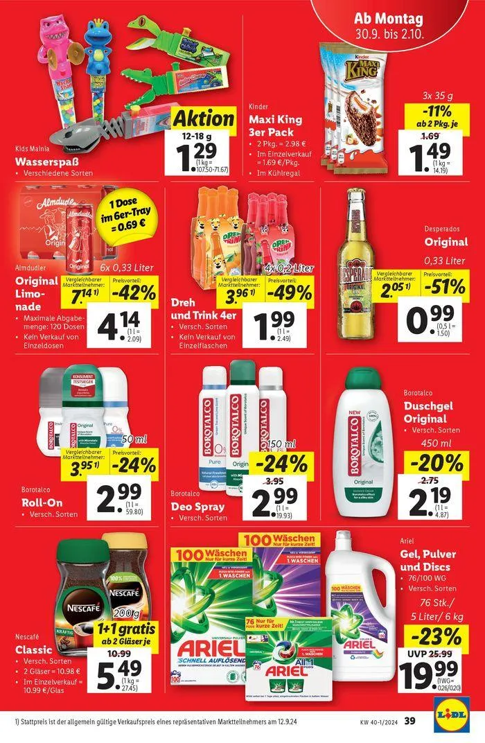 Aktuelle Flugblätter Ab Donnerstag, 26.9. von 26. September bis 2. Oktober 2024 - Flugblätt seite  41