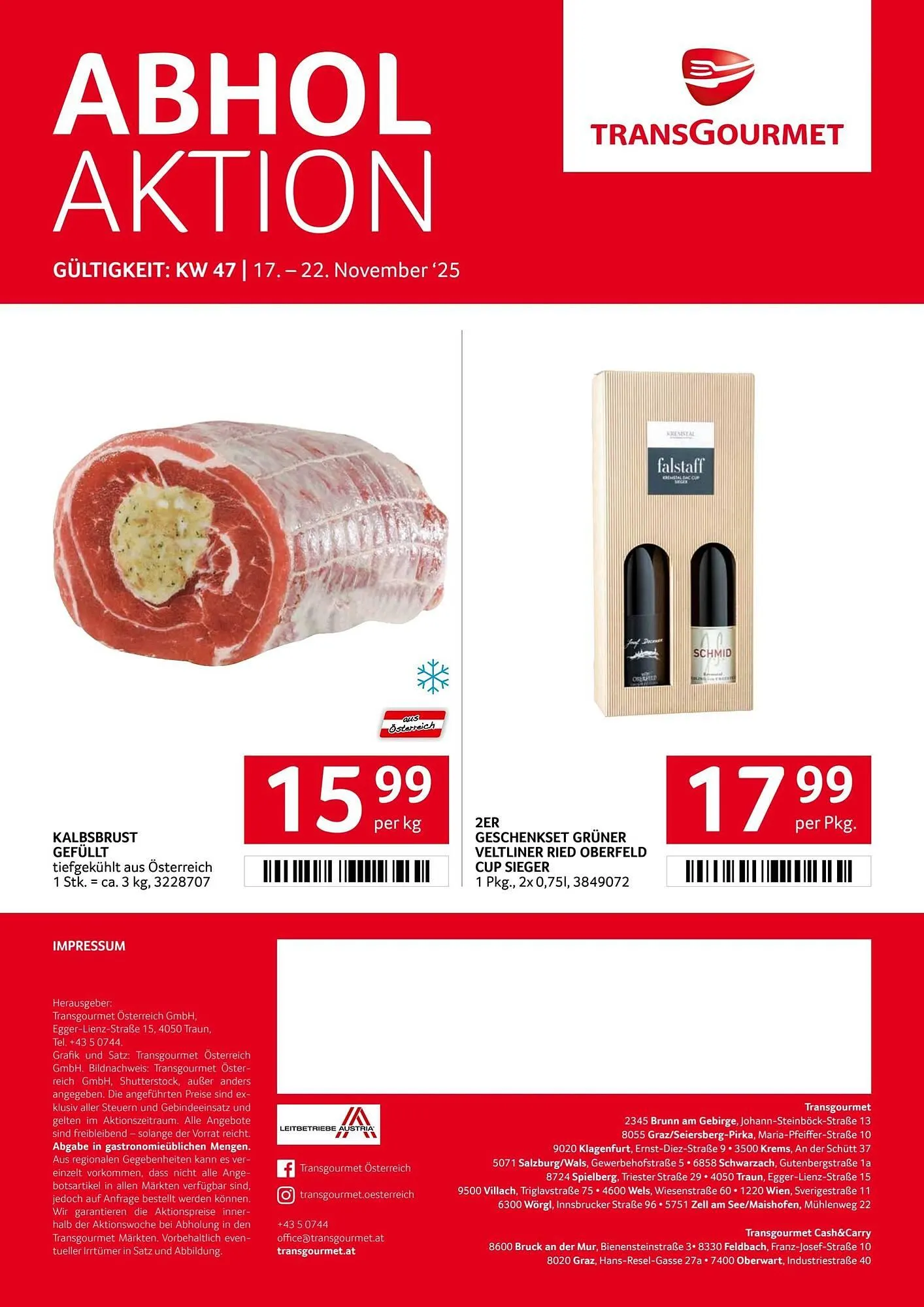 Transgourmet Flugblatt von 17. November bis 23. November 2025 - Flugblätt seite  40