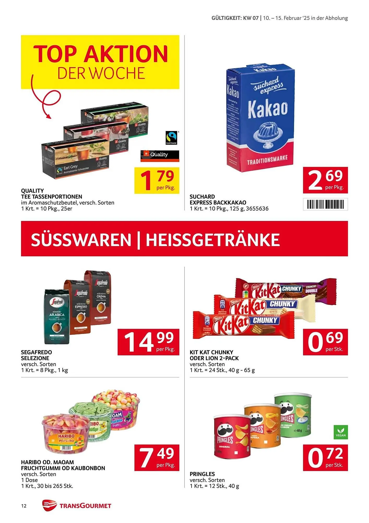 Transgourmet Flugblatt von 10. Februar bis 16. Februar 2025 - Flugblätt seite 12