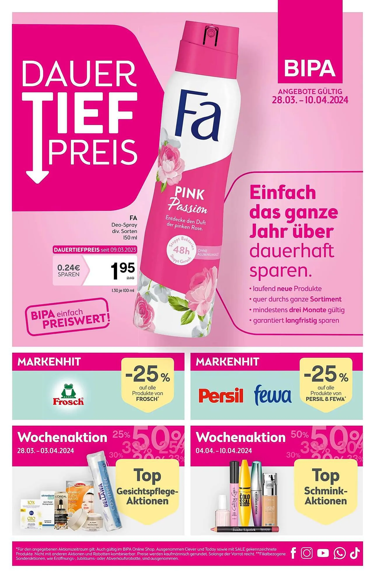 Bipa Flugblatt von 27. März bis 10. April 2024 - Flugblätt seite  