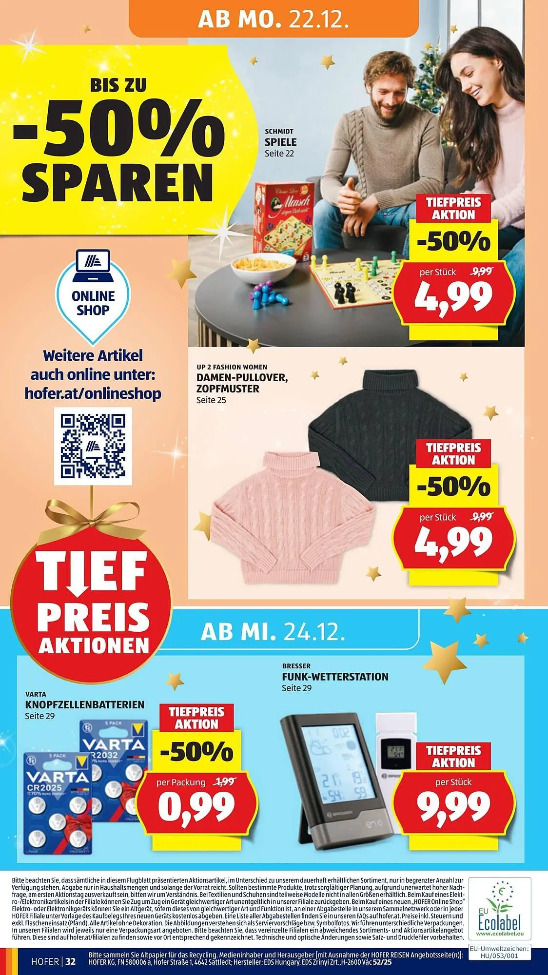 Hofer Flugblatt von 19. Dezember bis 25. Dezember 2025 - Flugblätt seite 40