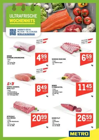METRO Flugblatt Food von 7. September bis 12. September 2026 - Flugblätt seite  1