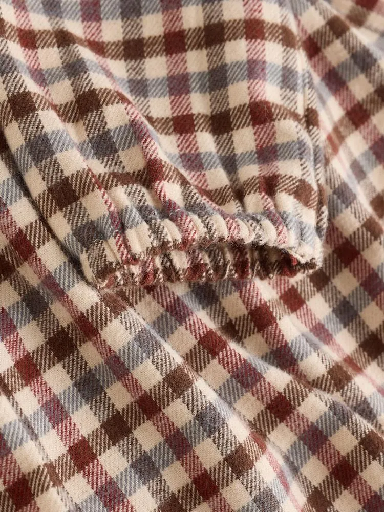 Berry/ Cream Gingham - Baby Dress and Waistcoat 2 Piece Set (0mths-2yrs)