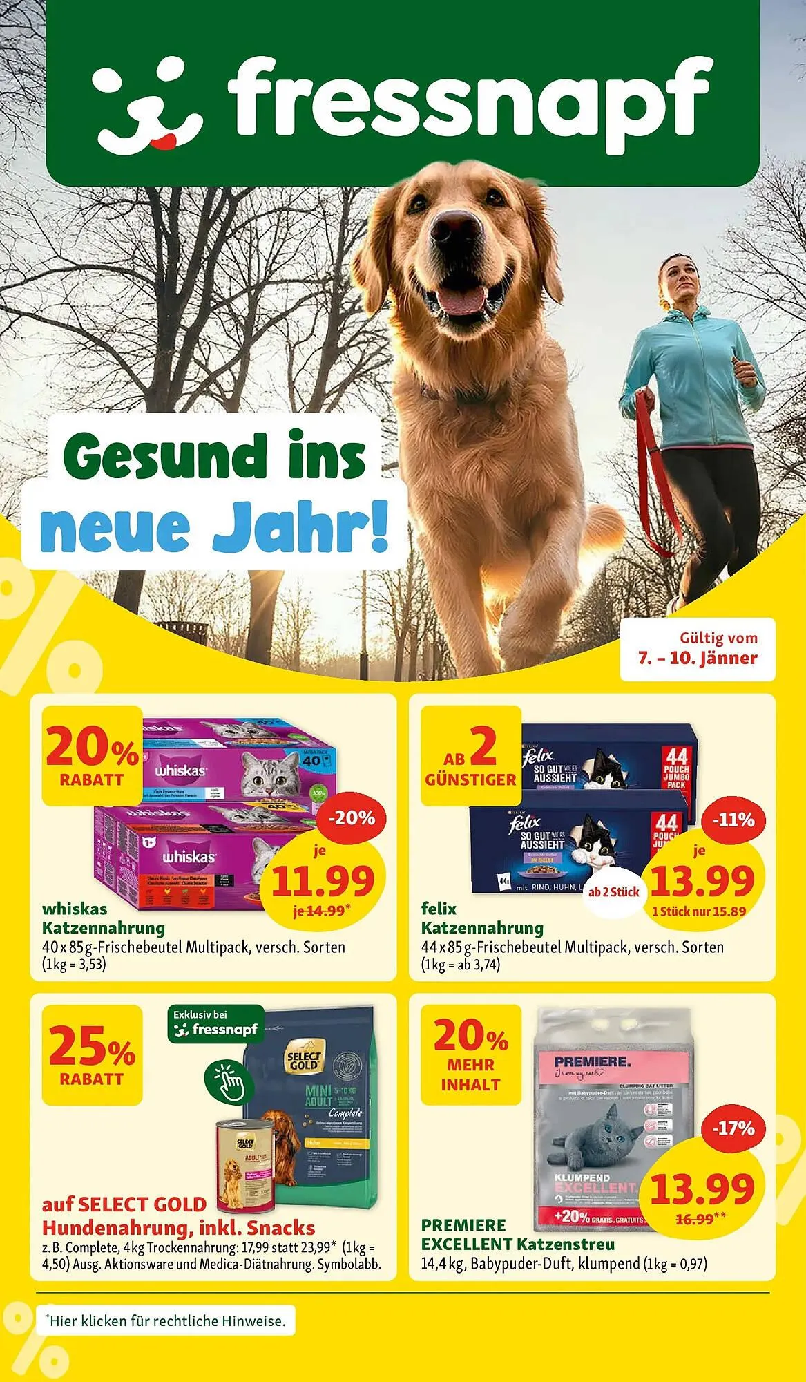 Fressnapf Flugblatt von 7. Jänner bis 10. Jänner 2026 - Flugblätt seite  1