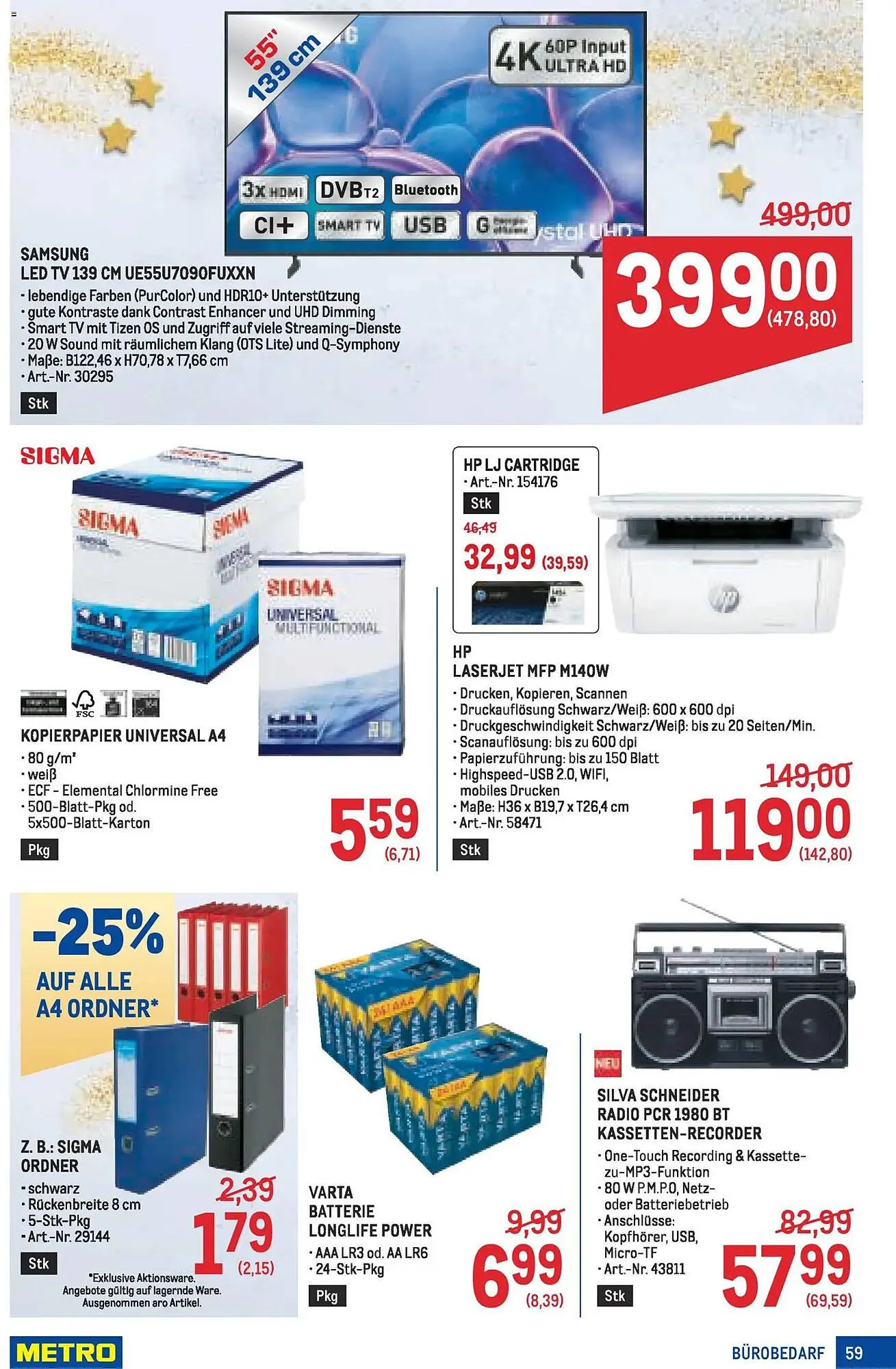 Metro Flugblatt von 27. November bis 10. Dezember 2025 - Flugblätt seite 59