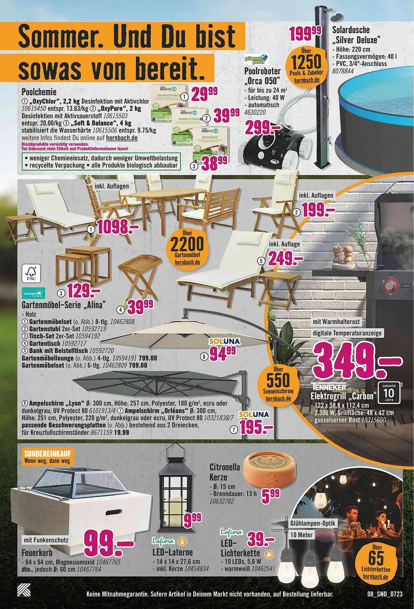 Hornbach Flugblatt von 17. Juli bis 31. Juli 2023 - Flugblätt seite  8
