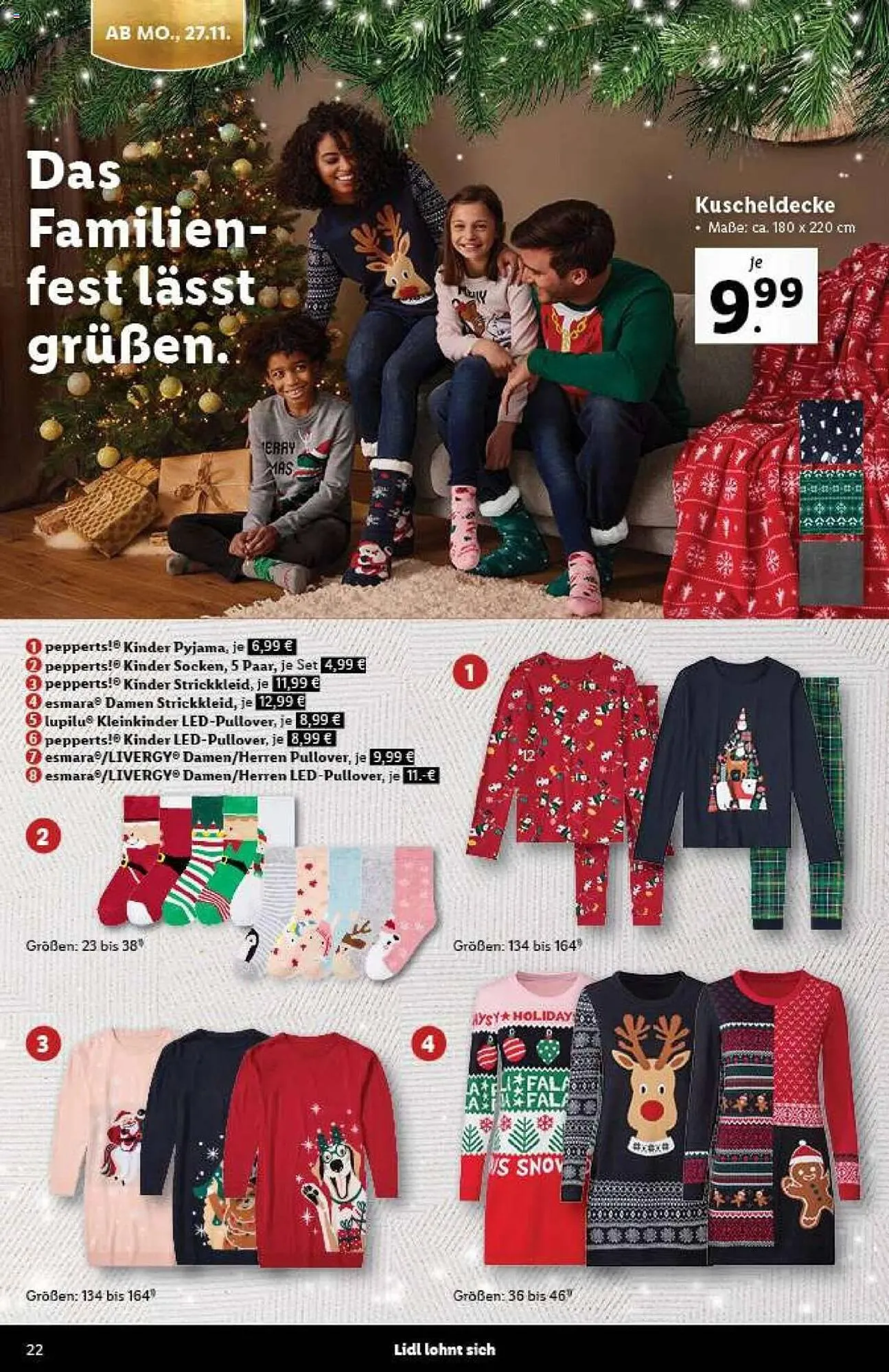 Lidl Flugblatt von 30. Oktober bis 14. Dezember 2023 - Flugblätt seite  22