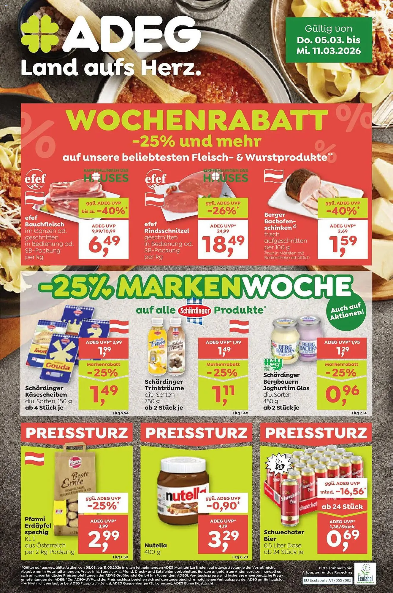 ADEG Flugblatt von 5. März bis 11. März 2026 - Flugblätt seite  1