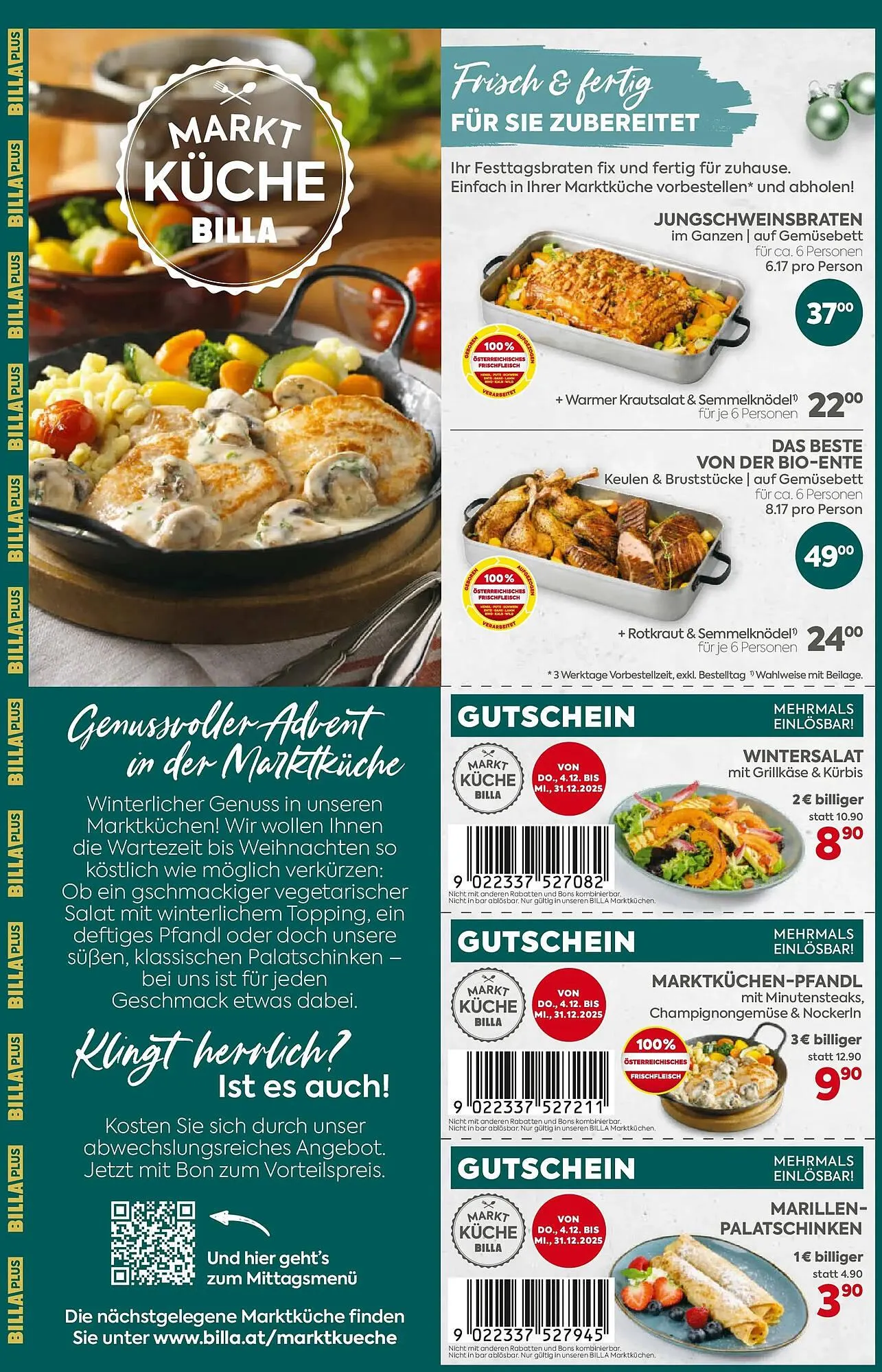 Billa Flugblatt von 4. Dezember bis 31. Dezember 2025 - Flugblätt seite  4