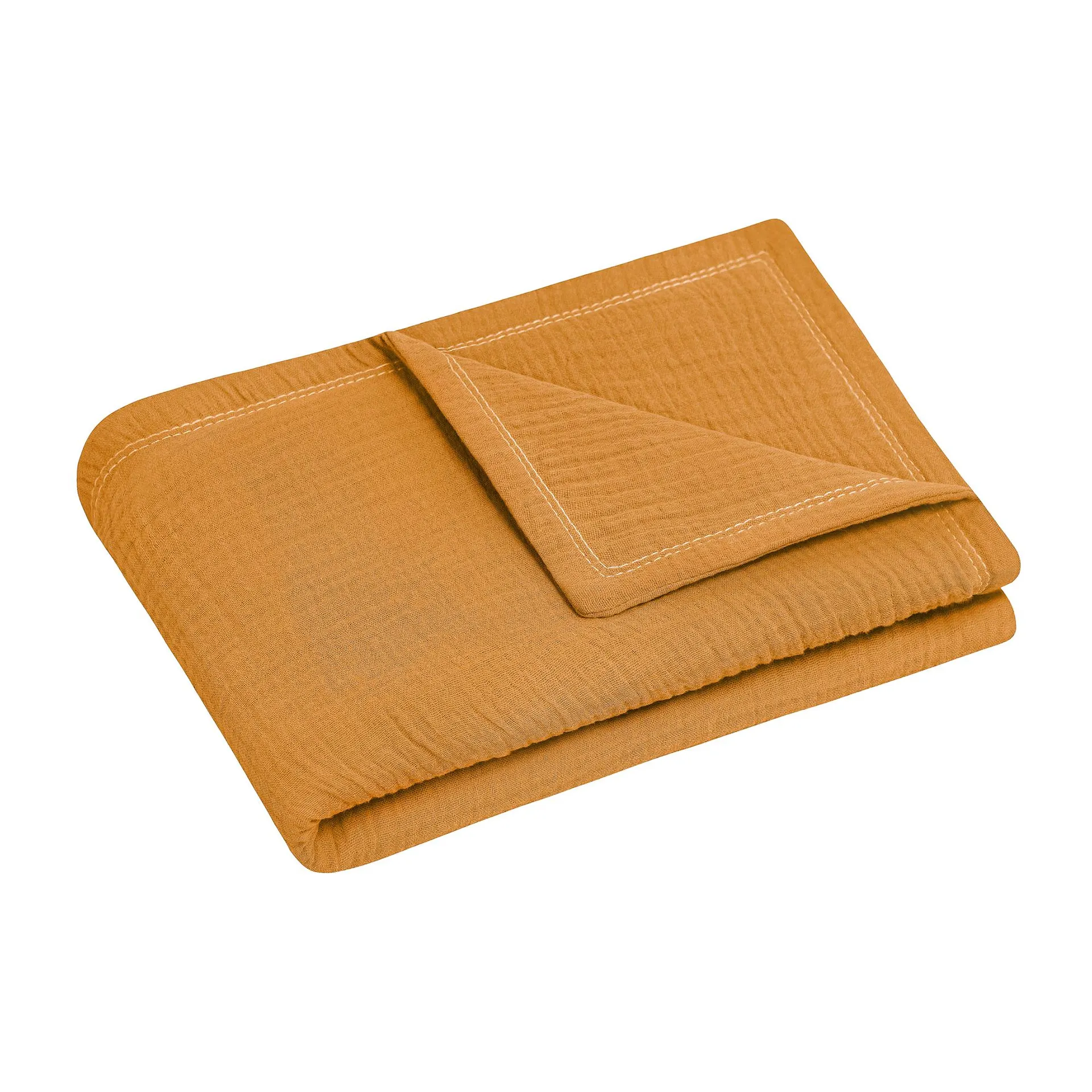 Kuscheldecke aus Baumwollmusselin Zimt