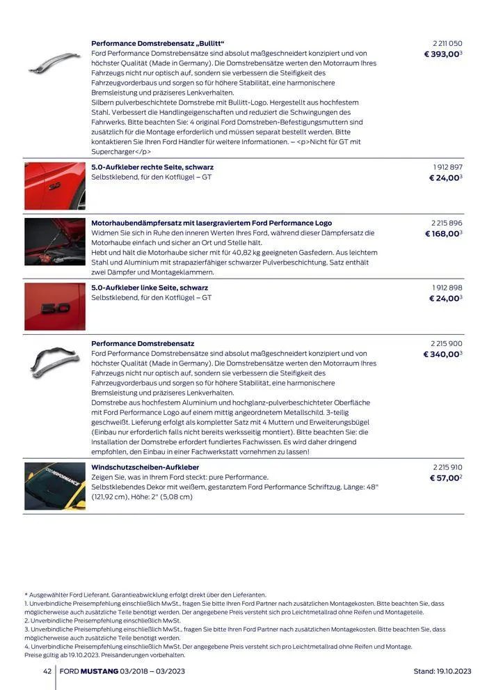 FORD MUSTANG von 2. November bis 2. November 2024 - Flugblätt seite 42