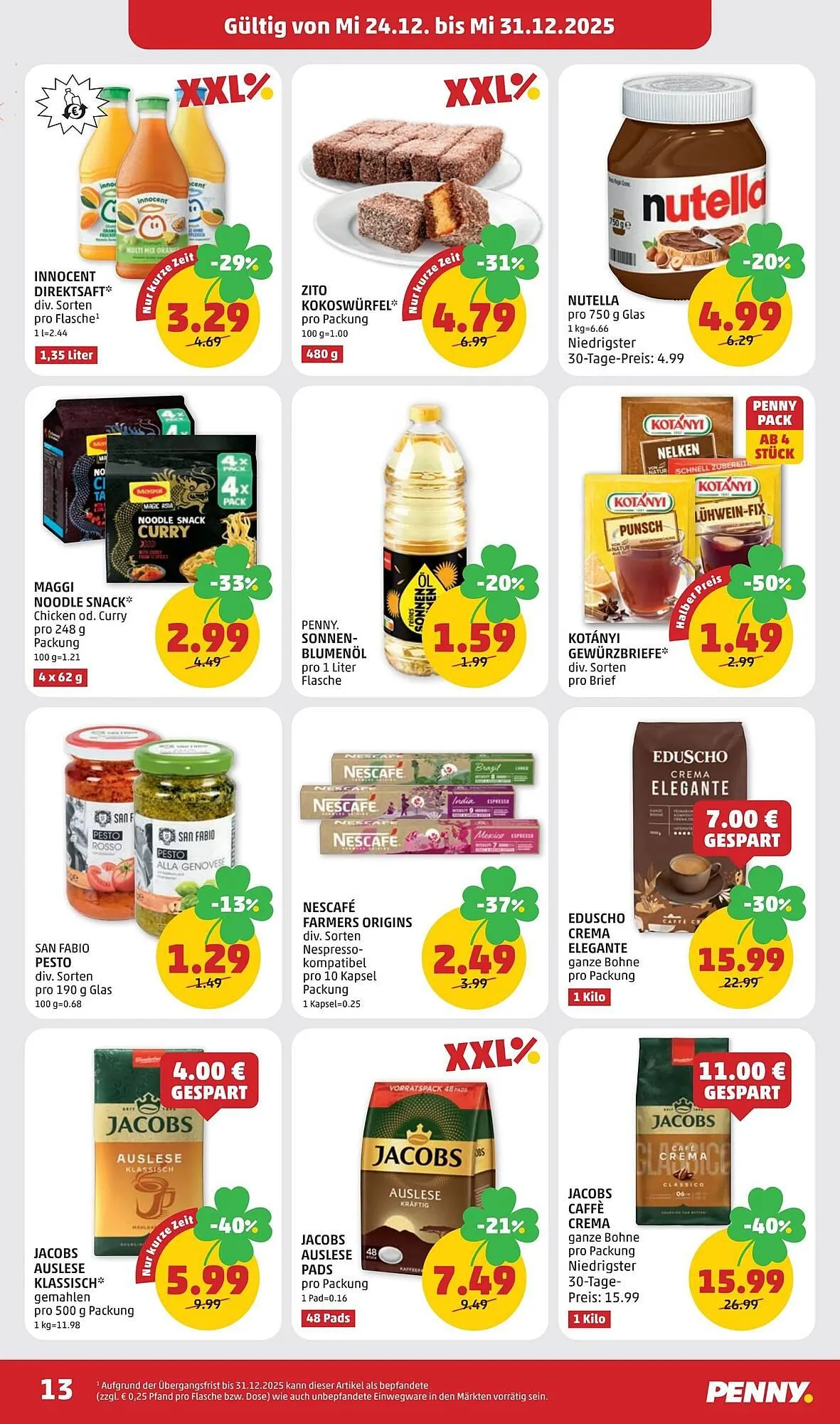 PENNY Flugblatt von 24. Dezember bis 31. Dezember 2025 - Flugblätt seite  13