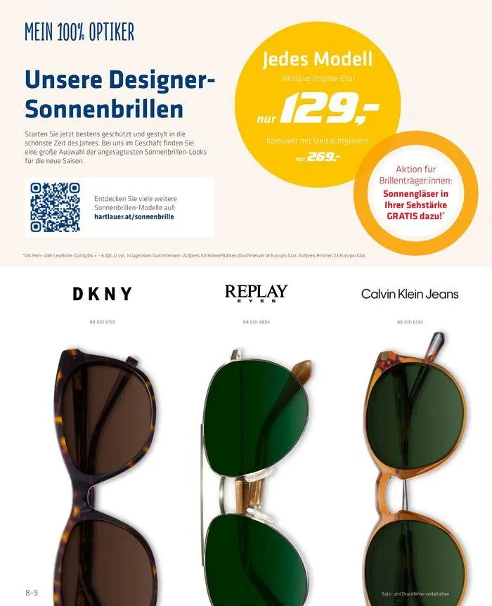Hartlauer Optik von 30. Mai bis 31. Mai 2024 - Flugblätt seite 8
