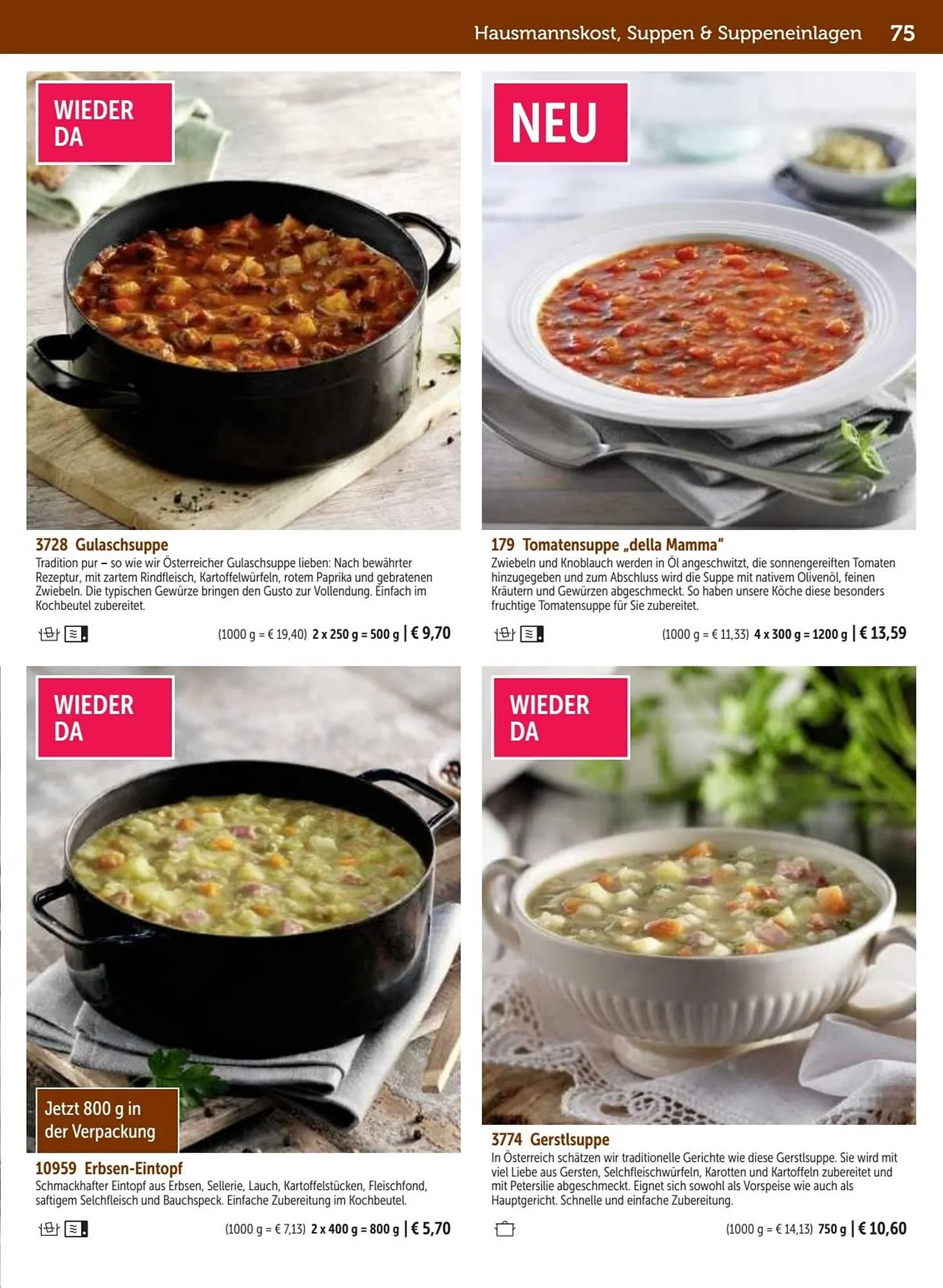 Bofrost Flugblatt von 25. September bis 29. Februar 2024 - Flugblätt seite 75