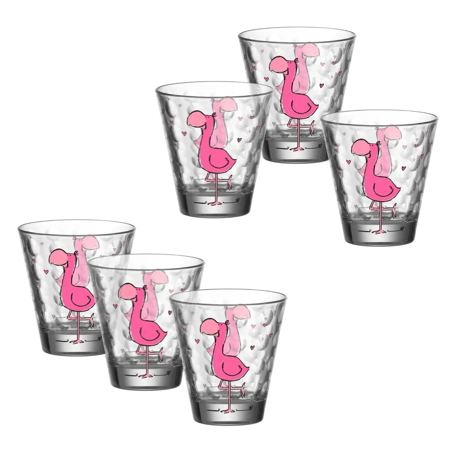 Kinderbecher BAMBINI OPTIC 215 ml Flamingo 6er-Set