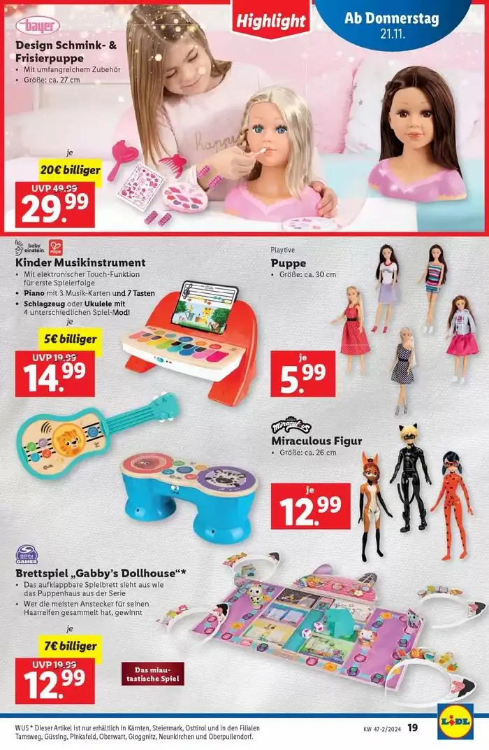Große Auswahl an Angeboten von 21. November bis 27. November 2024 - Flugblätt seite  19