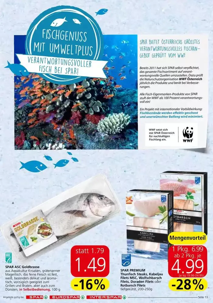 Spar flugblatt von 2. Oktober bis 16. Oktober 2024 - Flugblätt seite  13