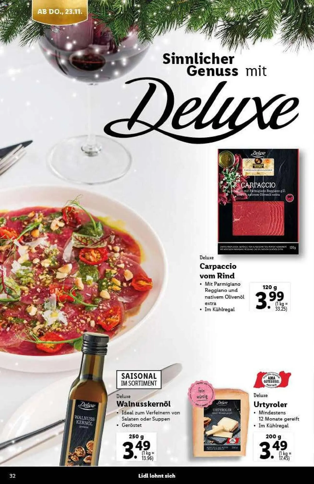 Lidl Flugblatt von 9. November bis 21. Dezember 2023 - Flugblätt seite  32