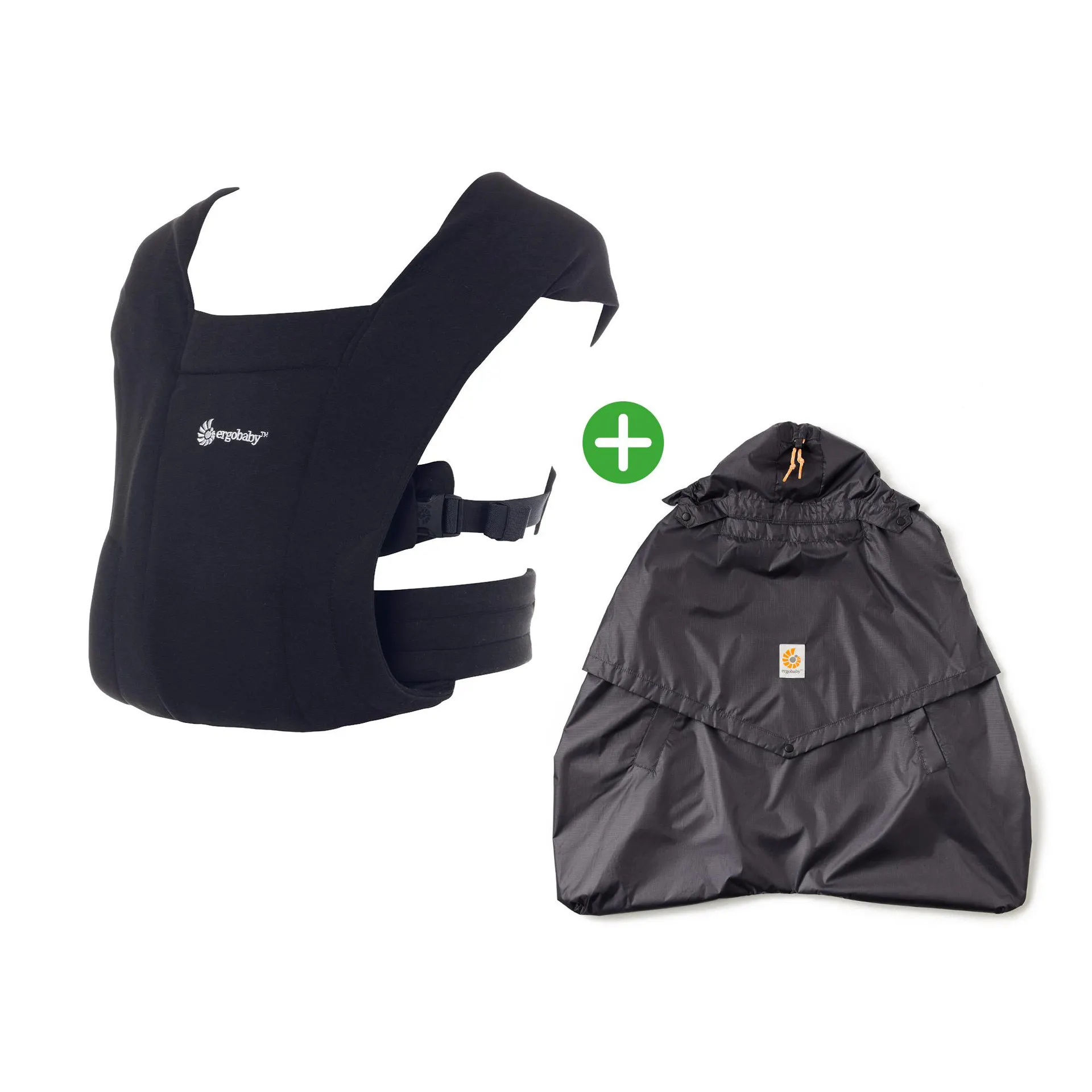 Set Embrace Pure Black mit Rain & Wind Carrier Cover