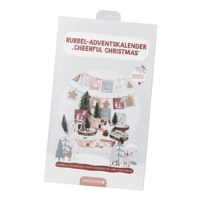 Adventskalender-Set Rubbel, rosa/blau