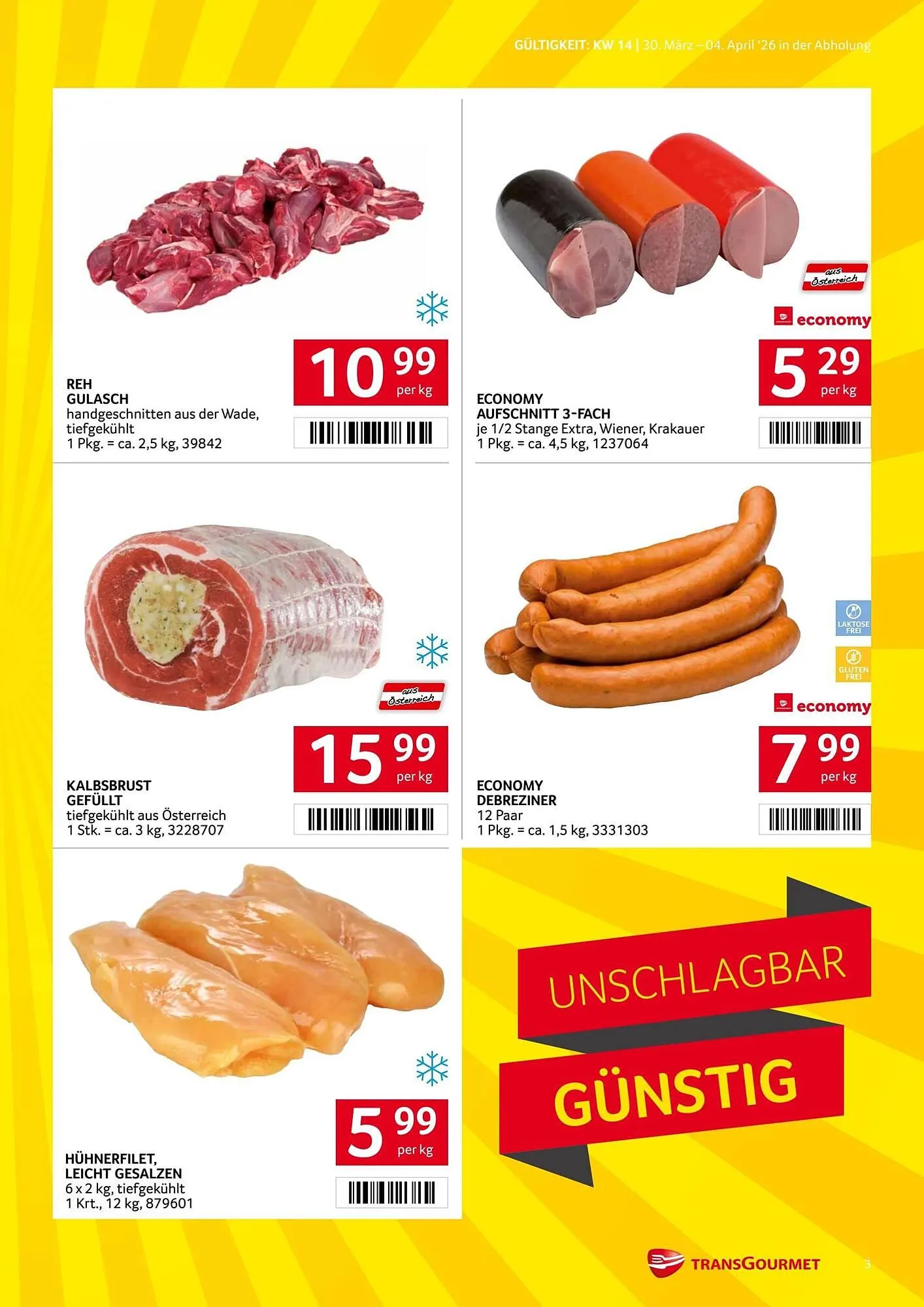 Transgourmet Flugblatt von 30. März bis 4. April 2026 - Flugblätt seite  3