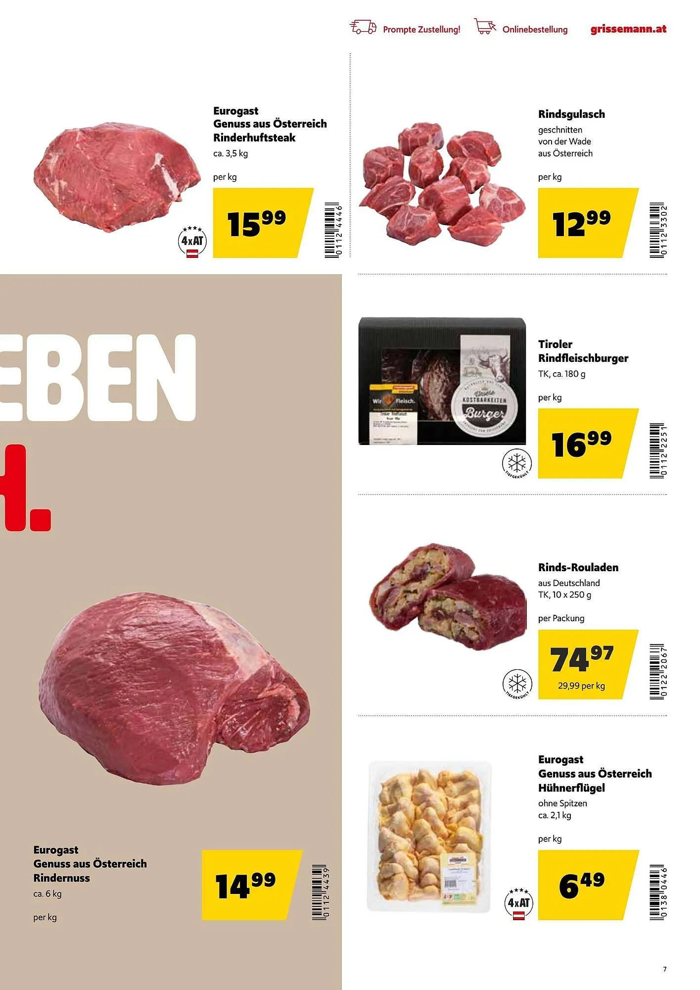 Eurogast Grissemann Flugblatt von 6. April bis 18. April 2026 - Flugblätt seite  7