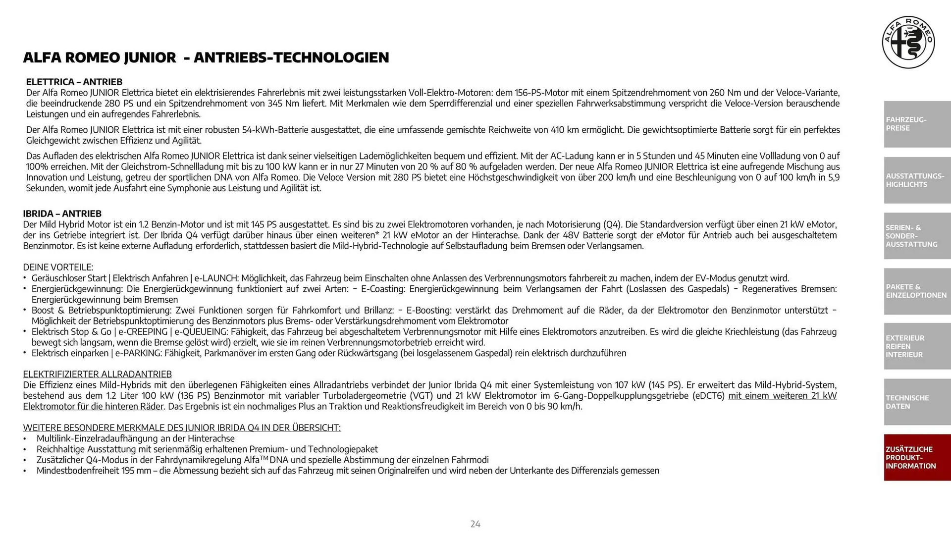 Alfa Romeo Flugblatt von 1. Dezember bis 31. Dezember 2025 - Flugblätt seite  24