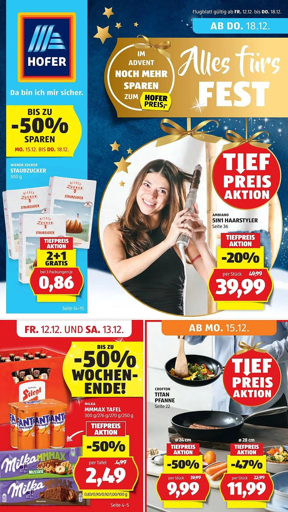 Hofer Flugblatt von 12. Dezember bis 18. Dezember 2025 - Flugblätt seite 1