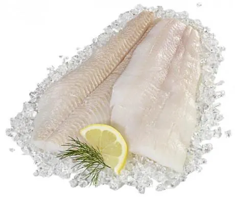 Schwarzes Heilbutt Filet frisch gekühlt