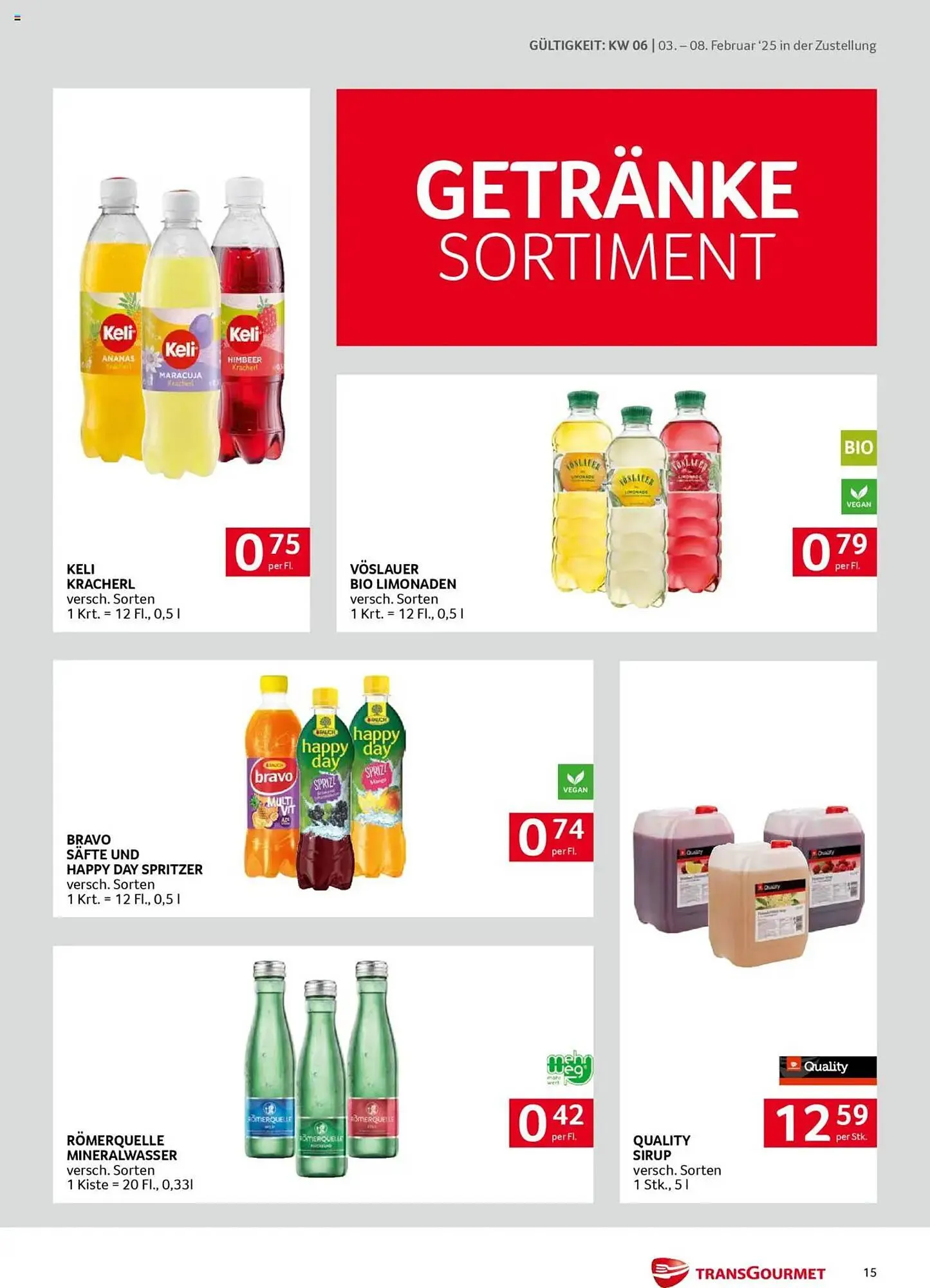 Transgourmet Flugblatt von 3. Februar bis 8. Februar 2025 - Flugblätt seite  15